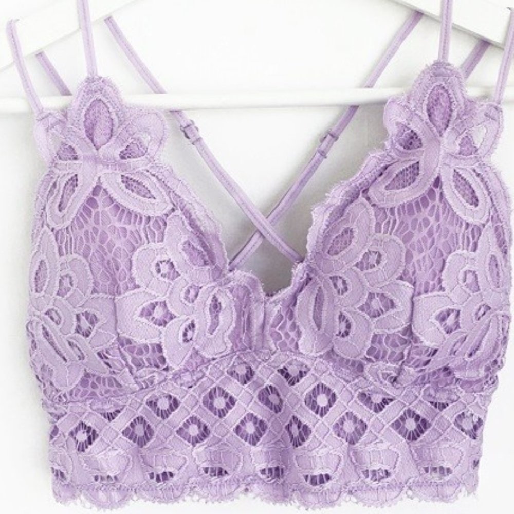 Lilac Crochet Lace Bralette